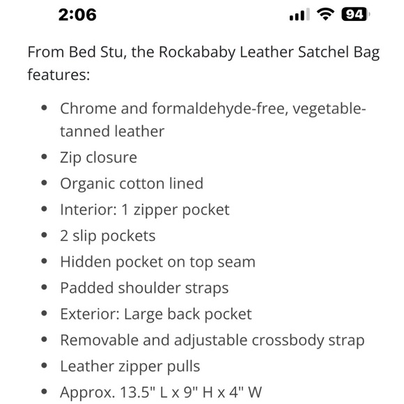 Bed Stu Rockababy bag in Black Handwash color (black distressed) - Picture 9 of 9